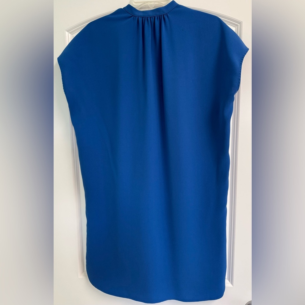 Vince Blue Popover Poplin Dress Sz Small Flaw - Picture 5 of 10